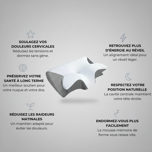 Oreiller Cervical Ergonomique - SleepFits