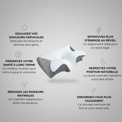 Oreiller Cervical Ergonomique - SleepFits